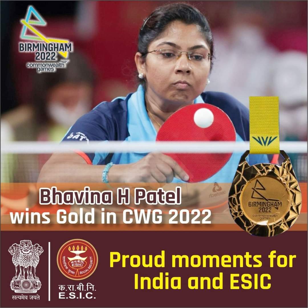 Ms Bhavina Patel wins Gold in CWG 2022